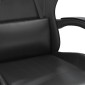 vidaXL Καρέκλα Gaming Περιστρεφόμενη Μαύρη από Συνθετικό Δέρμα