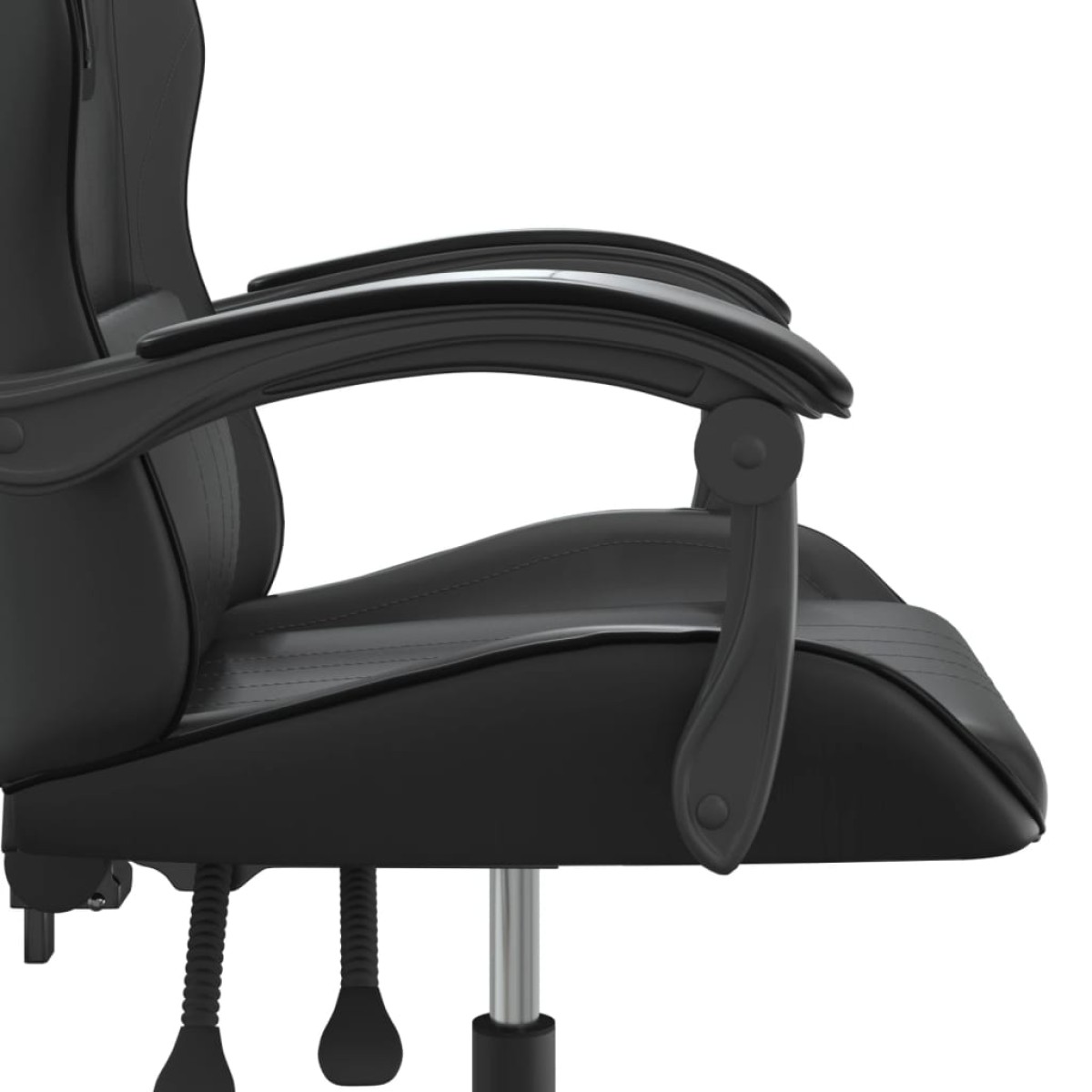vidaXL Καρέκλα Gaming Περιστρεφόμενη Μαύρη από Συνθετικό Δέρμα