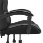 vidaXL Καρέκλα Gaming Περιστρεφόμενη Μαύρη από Συνθετικό Δέρμα