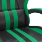 vidaXL Καρέκλα Gaming Περιστρ. Υποπόδιο Μαύρο/Πράσινο Συνθετικό Δέρμα