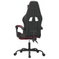 vidaXL Καρέκλα Gaming Περιστρ. Υποπόδιο Μαύρο/Μπορντό Συνθετικό Δέρμα