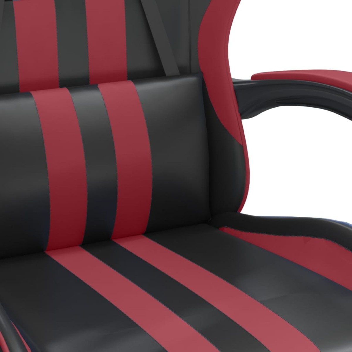 vidaXL Καρέκλα Gaming Περιστρ. Υποπόδιο Μαύρο/Μπορντό Συνθετικό Δέρμα
