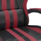vidaXL Καρέκλα Gaming Περιστρ. Υποπόδιο Μαύρο/Μπορντό Συνθετικό Δέρμα