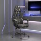 vidaXL Καρέκλα Gaming Μασάζ Υποπόδιο Μαύρη Παραλλαγή Συνθετικό Δέρμα
