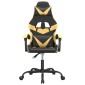 vidaXL Καρέκλα Gaming Περιστρεφόμενη Μαύρη/Χρυσή από Συνθετικό Δέρμα