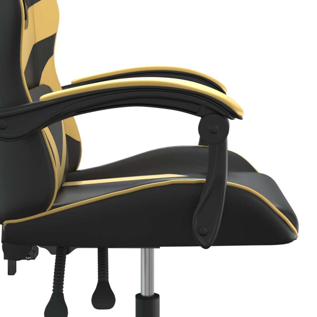 vidaXL Καρέκλα Gaming Περιστρεφόμενη Μαύρη/Χρυσή από Συνθετικό Δέρμα