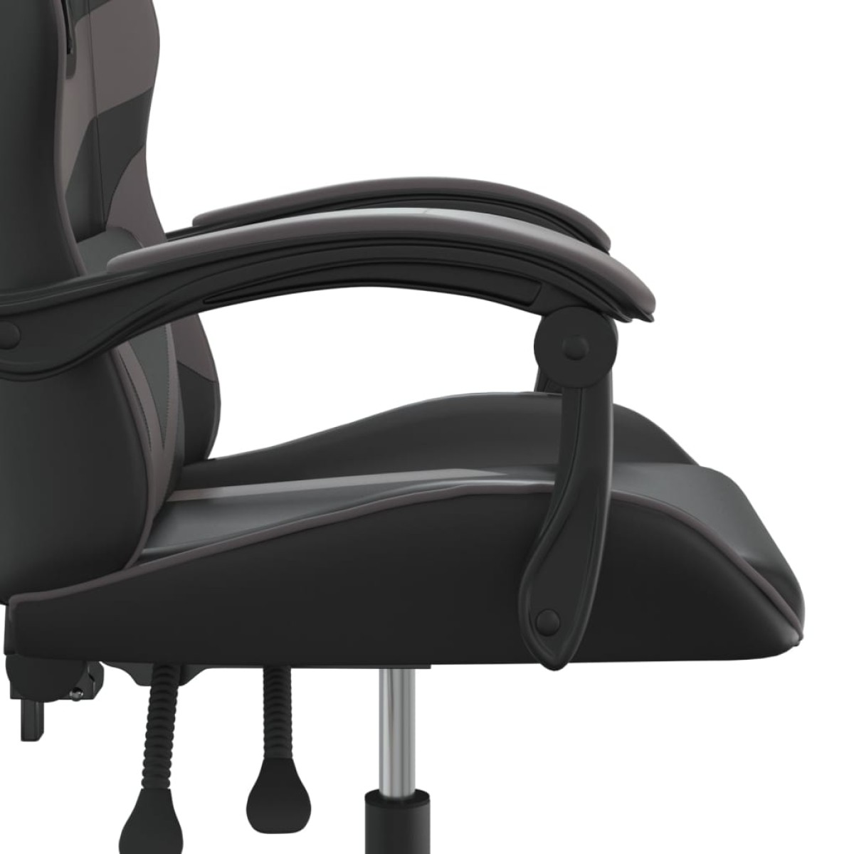 vidaXL Καρέκλα Gaming Περιστρεφόμενη Μαύρη/Γκρι από Συνθετικό Δέρμα