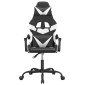 vidaXL Καρέκλα Gaming Περιστρεφόμενη Μαύρη/Λευκή από Συνθετικό Δέρμα