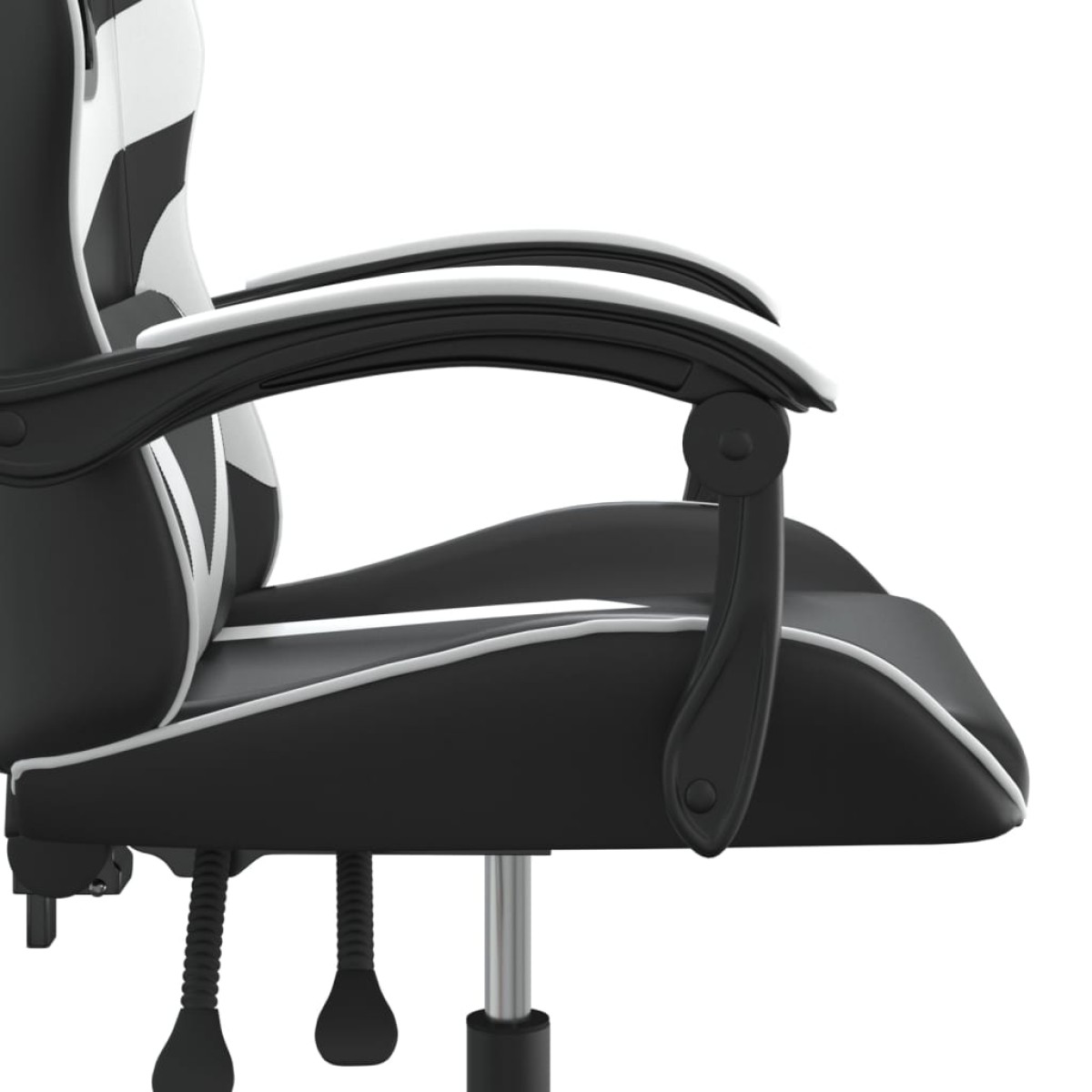 vidaXL Καρέκλα Gaming Περιστρεφόμενη Μαύρη/Λευκή από Συνθετικό Δέρμα