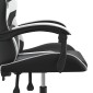 vidaXL Καρέκλα Gaming Περιστρεφόμενη Μαύρη/Λευκή από Συνθετικό Δέρμα
