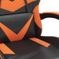vidaXL Καρέκλα Gaming Περιστρεφόμενη Μαύρη/Πορτοκαλί Συνθετικό Δέρμα