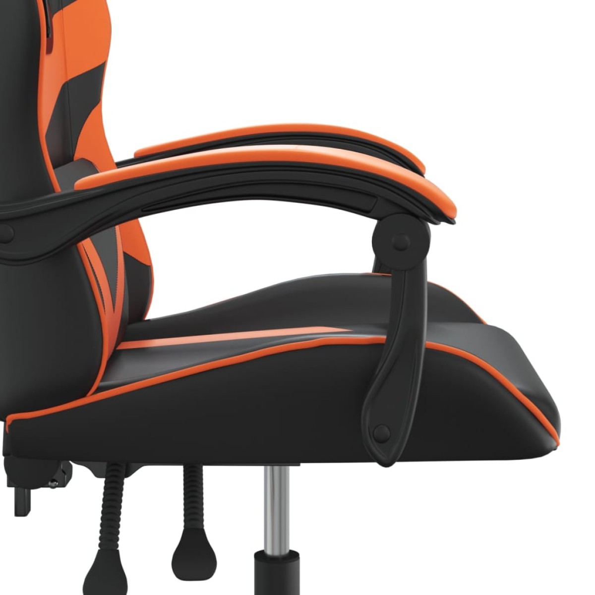 vidaXL Καρέκλα Gaming Περιστρεφόμενη Μαύρη/Πορτοκαλί Συνθετικό Δέρμα