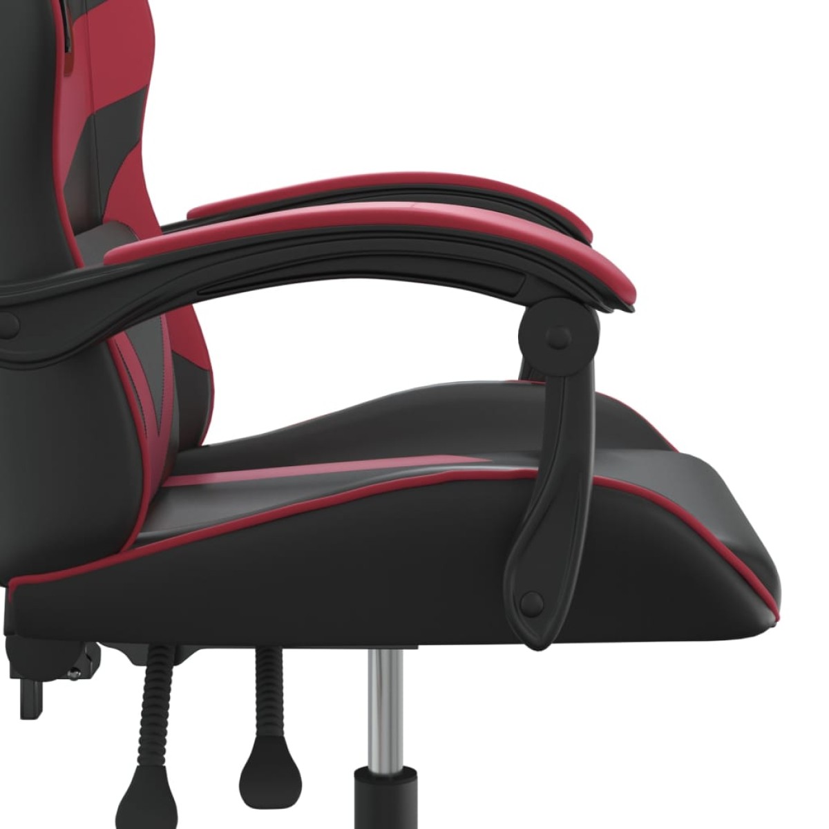vidaXL Καρέκλα Gaming Περιστρεφόμενη Μαύρη/Μπορντό από Συνθετικό Δέρμα