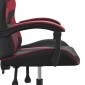 vidaXL Καρέκλα Gaming Περιστρεφόμενη Μαύρη/Μπορντό από Συνθετικό Δέρμα