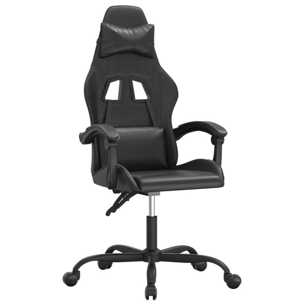 vidaXL Καρέκλα Gaming Περιστρεφόμενη Μαύρη από Συνθετικό Δέρμα
