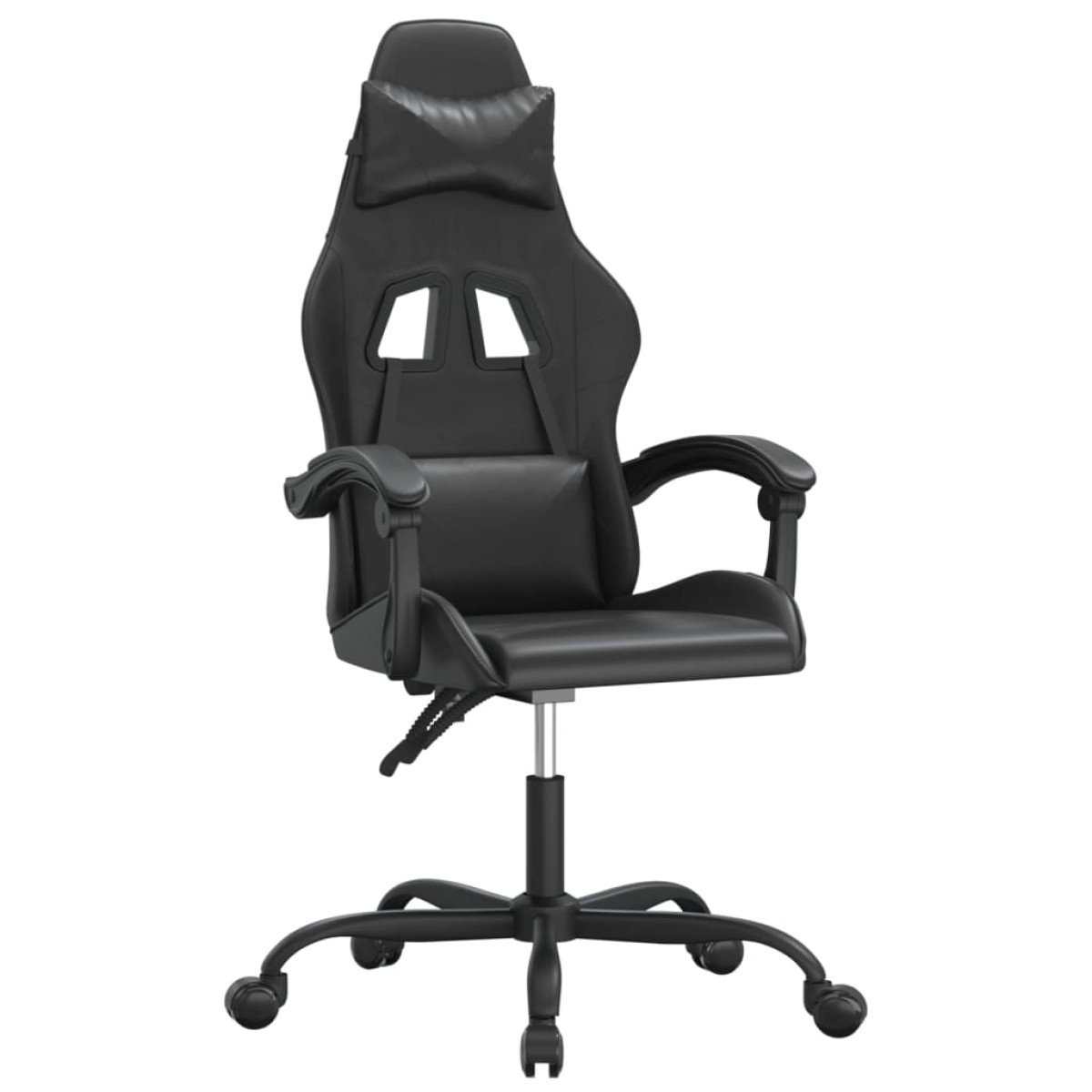 vidaXL Καρέκλα Gaming Περιστρεφόμενη Μαύρη από Συνθετικό Δέρμα