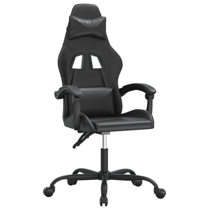 vidaXL Καρέκλα Gaming Περιστρεφόμενη Μαύρη από Συνθετικό Δέρμα