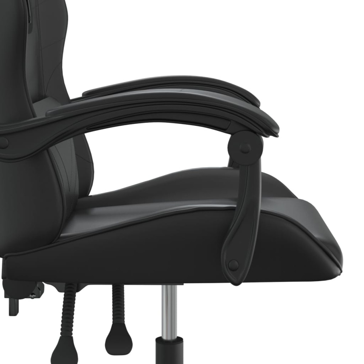 vidaXL Καρέκλα Gaming Περιστρεφόμενη Μαύρη από Συνθετικό Δέρμα