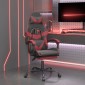 vidaXL Καρέκλα Gaming Περιστρ. Υποπόδιο Μαύρο/Μπορντό Συνθετικό Δέρμα