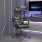vidaXL Καρέκλα Gaming Μασάζ Υποπόδιο Μαύρη Παραλλαγή Συνθετικό Δέρμα