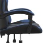 vidaXL Καρέκλα Gaming Περιστρεφόμενη Μαύρη & Μπλε από Συνθετικό Δέρμα