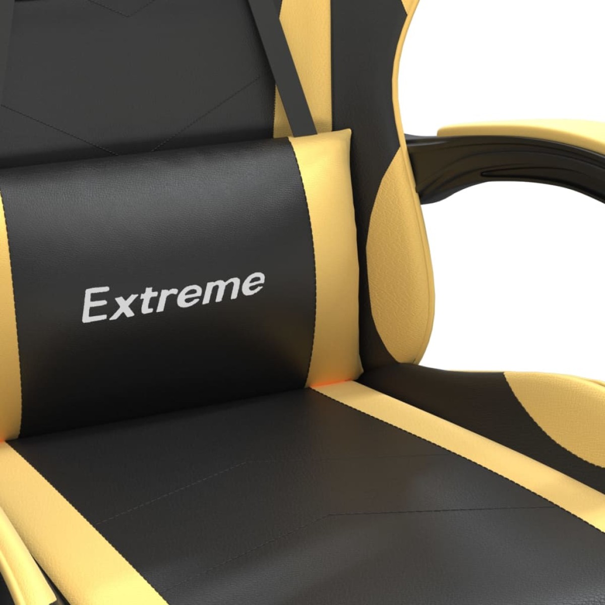 vidaXL Καρέκλα Gaming Περιστρεφόμενη Μαύρη/Χρυσή από Συνθετικό Δέρμα