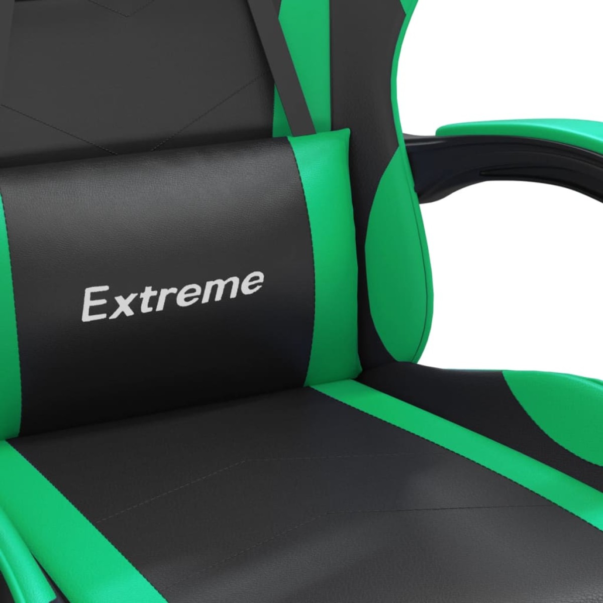 vidaXL Καρέκλα Gaming Περιστρεφόμενη Μαύρη/Πράσινη από Συνθετικό Δέρμα