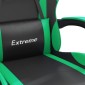 vidaXL Καρέκλα Gaming Περιστρεφόμενη Μαύρη/Πράσινη από Συνθετικό Δέρμα
