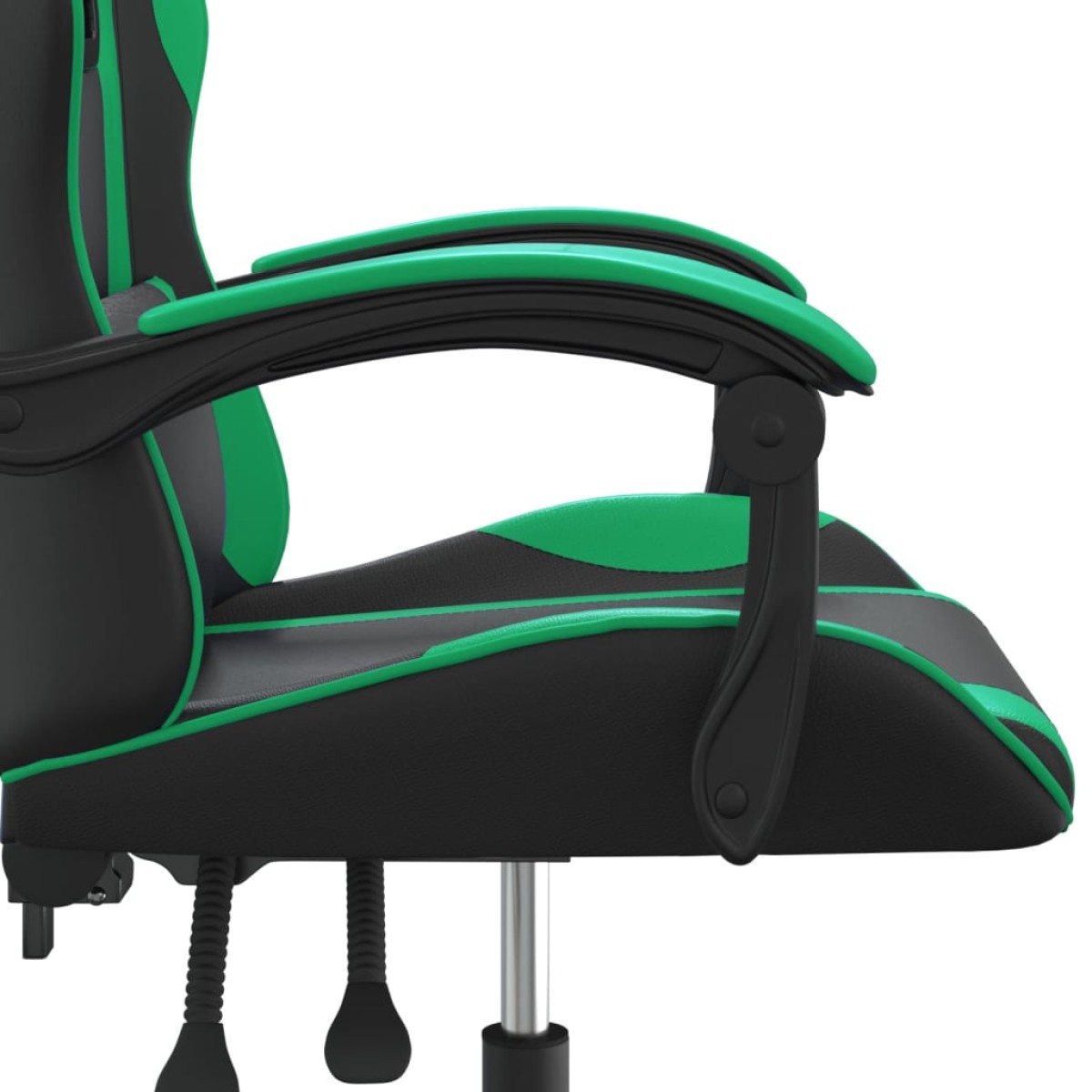 vidaXL Καρέκλα Gaming Περιστρεφόμενη Μαύρη/Πράσινη από Συνθετικό Δέρμα