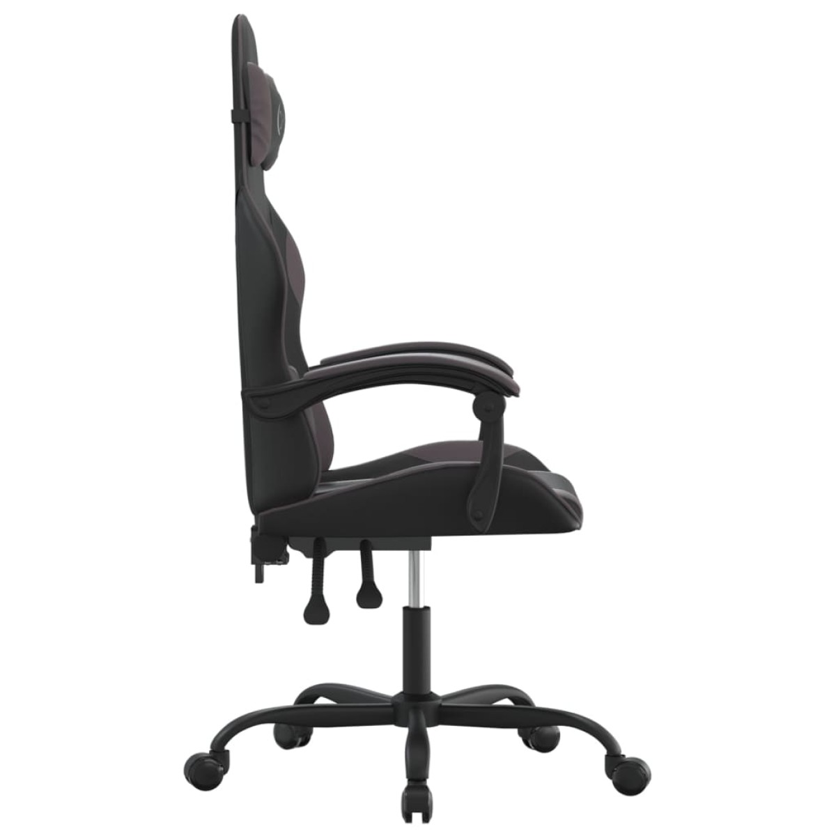 vidaXL Καρέκλα Gaming Περιστρεφόμενη Μαύρη/Γκρι από Συνθετικό Δέρμα