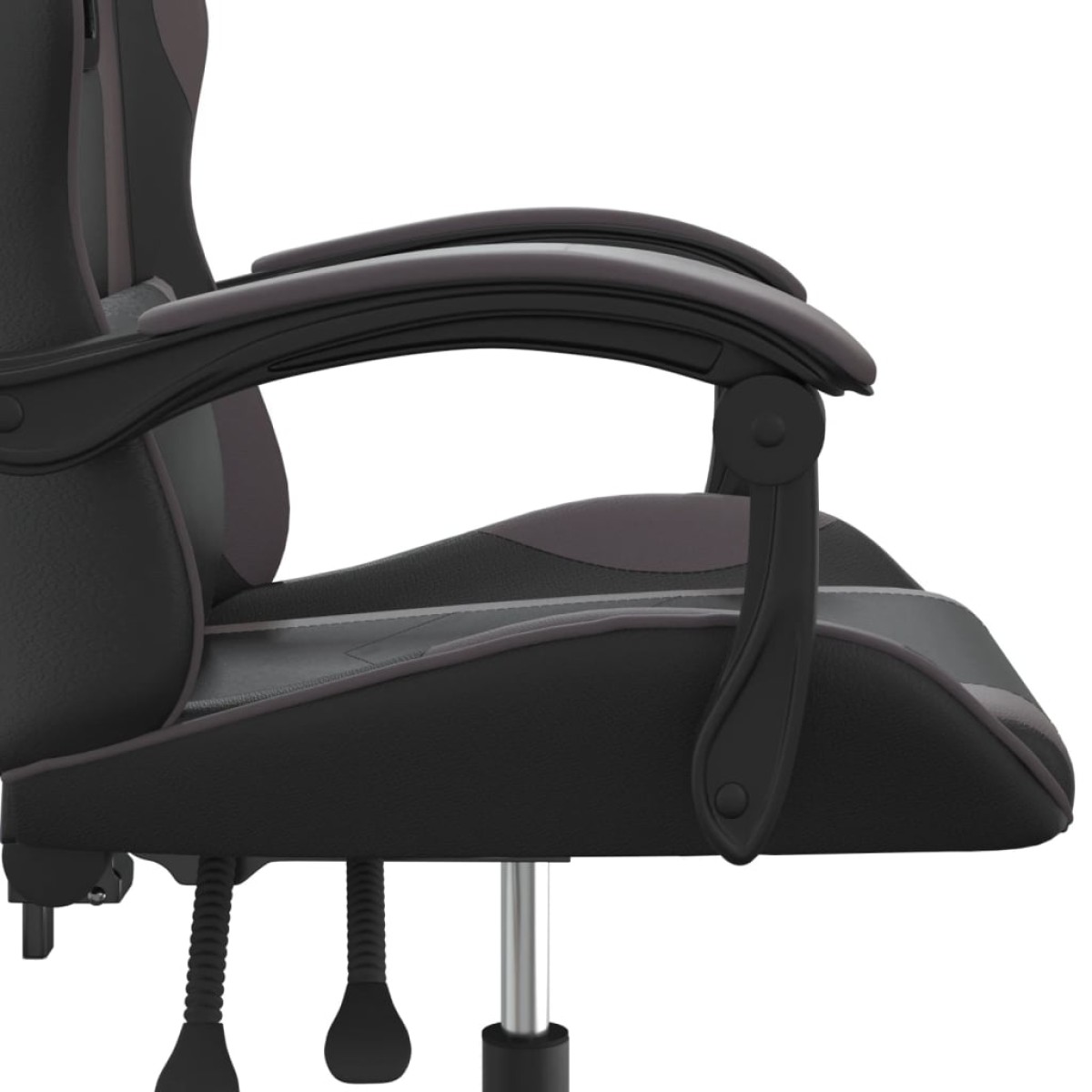 vidaXL Καρέκλα Gaming Περιστρεφόμενη Μαύρη/Γκρι από Συνθετικό Δέρμα