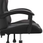 vidaXL Καρέκλα Gaming Περιστρεφόμενη Μαύρη/Γκρι από Συνθετικό Δέρμα