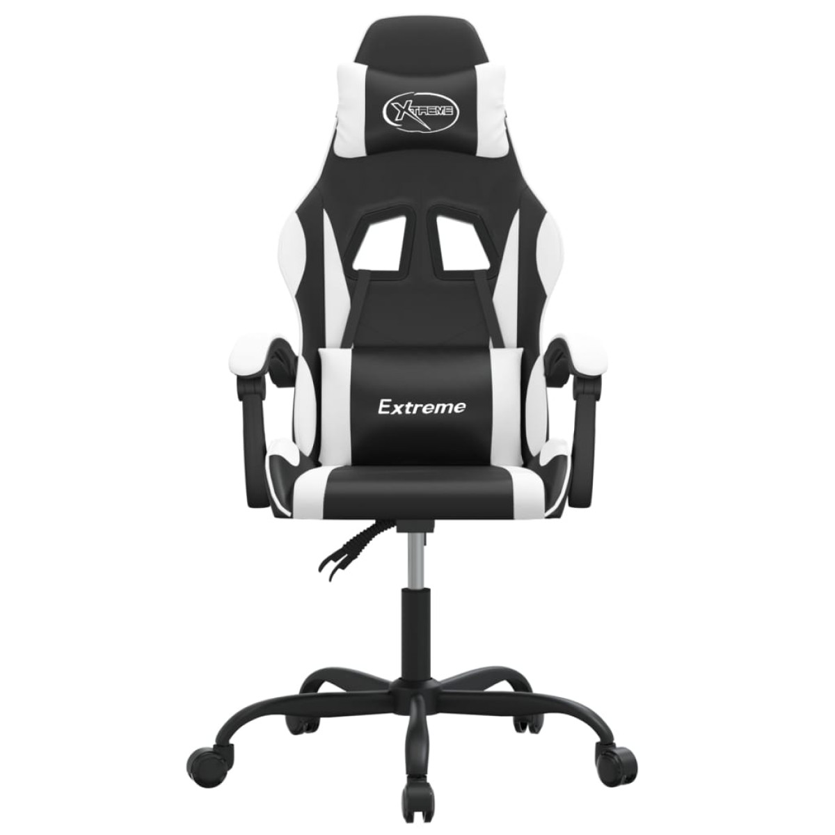 vidaXL Καρέκλα Gaming Περιστρεφόμενη Μαύρη/Λευκή από Συνθετικό Δέρμα