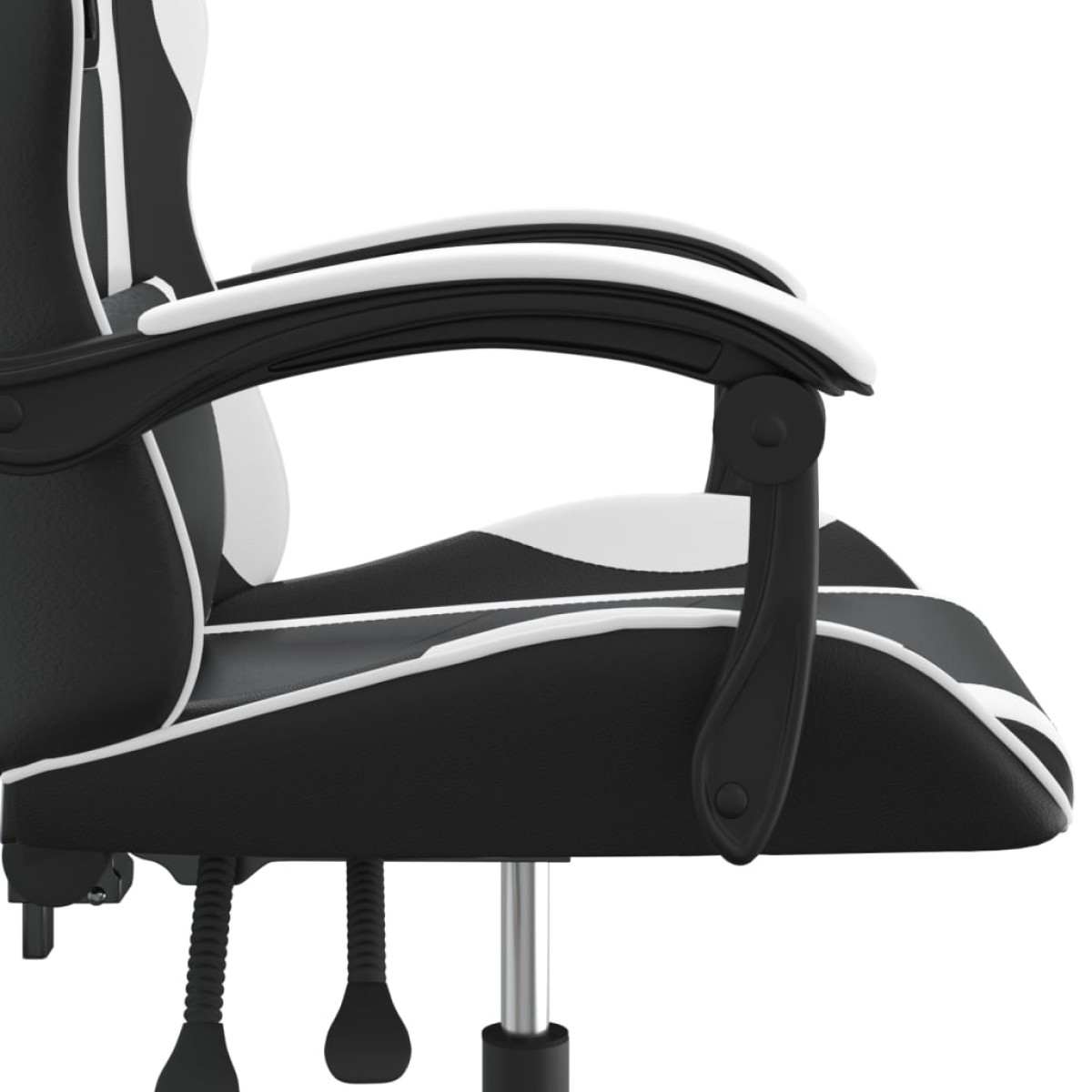 vidaXL Καρέκλα Gaming Περιστρεφόμενη Μαύρη/Λευκή από Συνθετικό Δέρμα