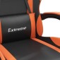 vidaXL Καρέκλα Gaming Περιστρεφόμενη Μαύρη/Πορτοκαλί Συνθετικό Δέρμα