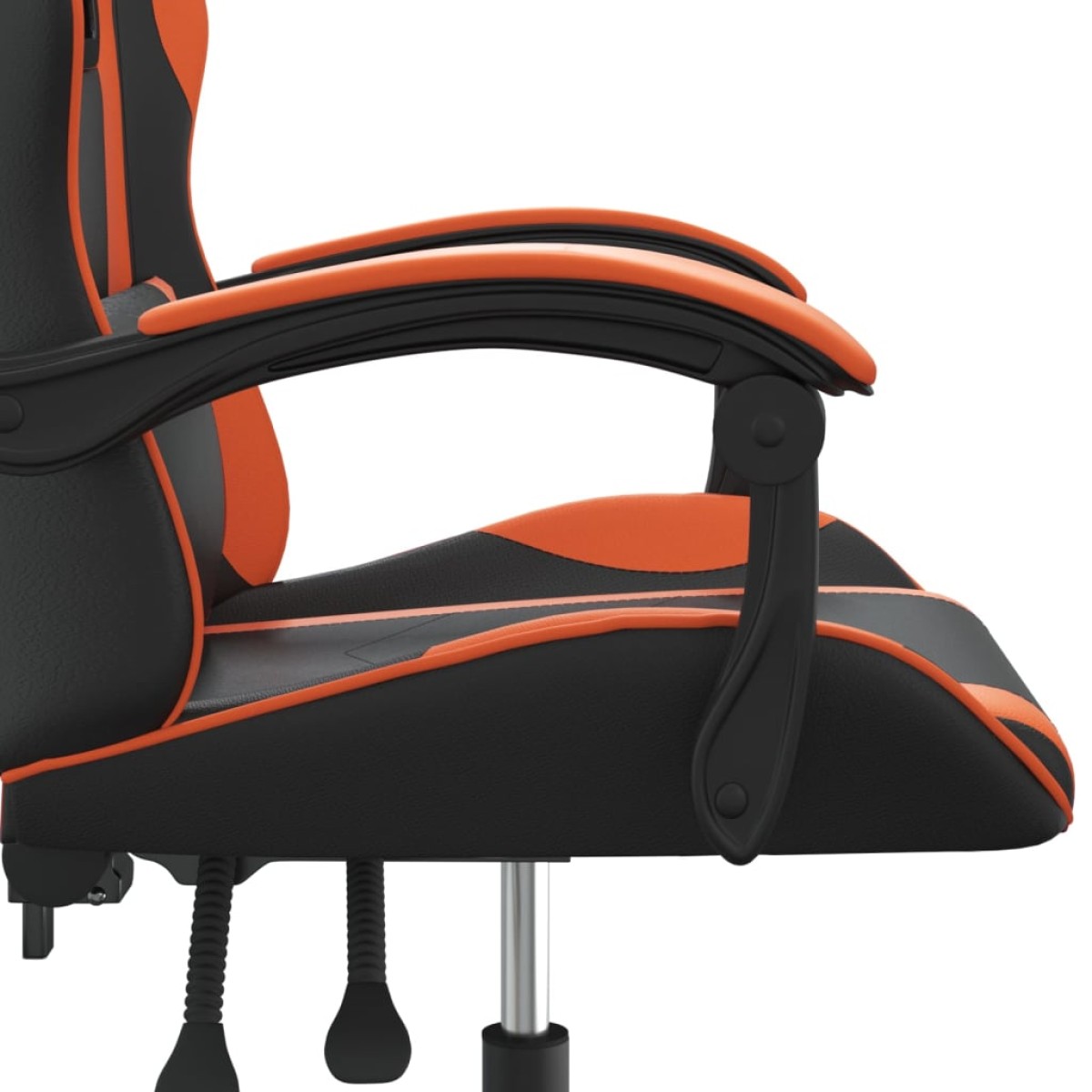 vidaXL Καρέκλα Gaming Περιστρεφόμενη Μαύρη/Πορτοκαλί Συνθετικό Δέρμα