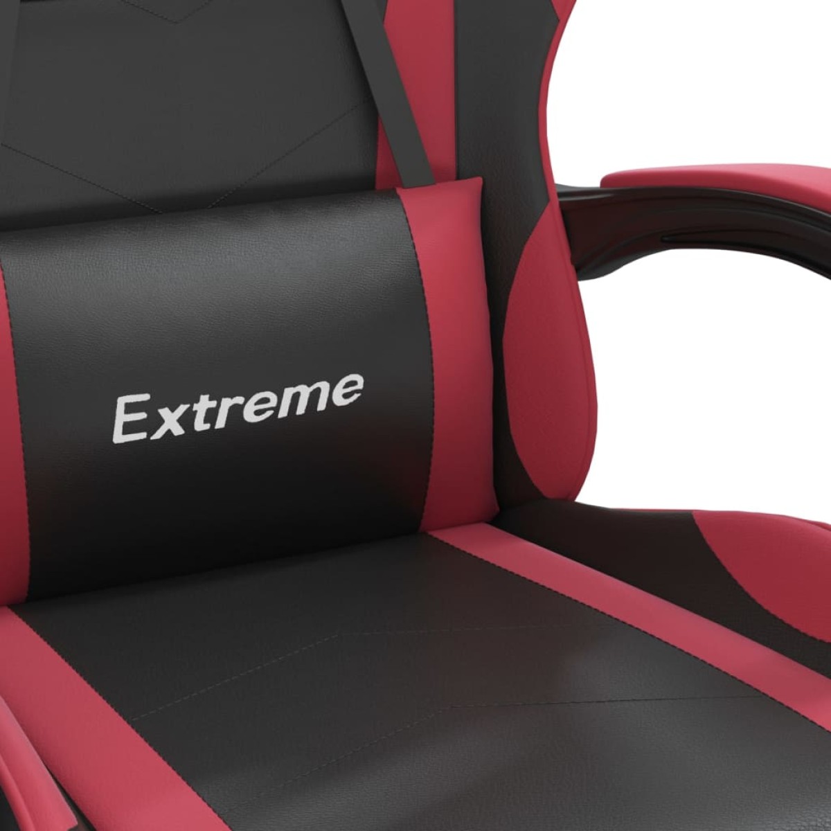vidaXL Καρέκλα Gaming Περιστρεφόμενη Μαύρη/Μπορντό από Συνθετικό Δέρμα
