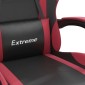 vidaXL Καρέκλα Gaming Περιστρεφόμενη Μαύρη/Μπορντό από Συνθετικό Δέρμα