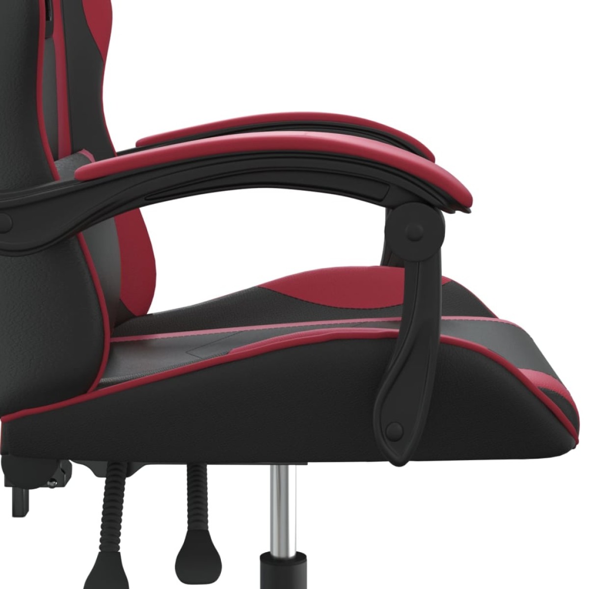 vidaXL Καρέκλα Gaming Περιστρεφόμενη Μαύρη/Μπορντό από Συνθετικό Δέρμα