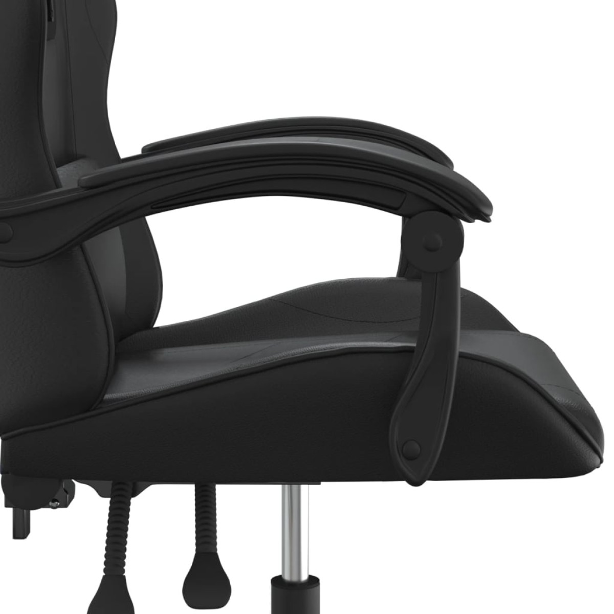 vidaXL Καρέκλα Gaming Περιστρεφόμενη Μαύρη από Συνθετικό Δέρμα