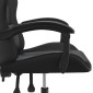 vidaXL Καρέκλα Gaming Περιστρεφόμενη Μαύρη από Συνθετικό Δέρμα
