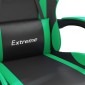 vidaXL Καρέκλα Gaming Περιστρ. Υποπόδιο Μαύρο/Πράσινο Συνθετικό Δέρμα