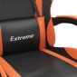 vidaXL Καρέκλα Gaming Περιστρ.Υποπόδιο Μαύρο&Πορτοκαλί Συνθετικό Δέρμα