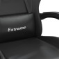 vidaXL Καρέκλα Gaming Περιστρ. Υποπόδιο Μαύρο Συνθετικό Δέρμα