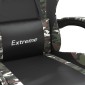 vidaXL Καρέκλα Gaming Μασάζ Υποπόδιο Μαύρη Παραλλαγή Συνθετικό Δέρμα