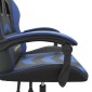 vidaXL Καρέκλα Gaming Περιστρεφόμενη Μαύρη & Μπλε από Συνθετικό Δέρμα