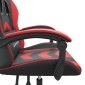 vidaXL Καρέκλα Gaming Περιστρεφόμενη Μαύρη/Κόκκινη από Συνθετικό Δέρμα