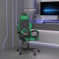 vidaXL Καρέκλα Gaming Περιστρεφόμενη Μαύρη/Πράσινη από Συνθετικό Δέρμα