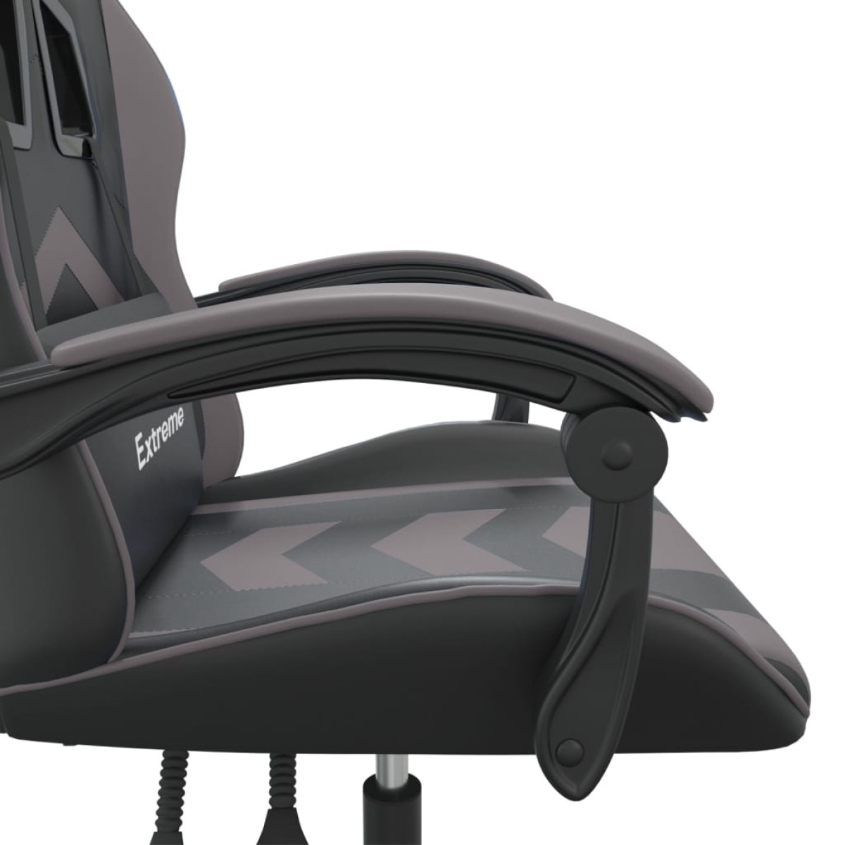 vidaXL Καρέκλα Gaming Περιστρεφόμενη Μαύρη/Γκρι από Συνθετικό Δέρμα
