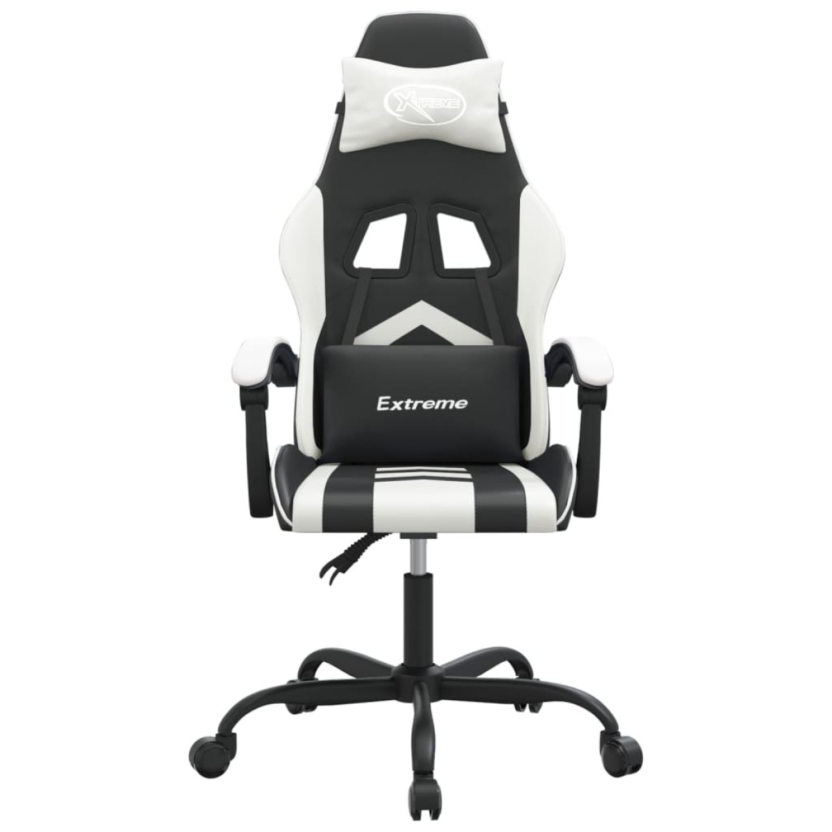 vidaXL Καρέκλα Gaming Περιστρεφόμενη Μαύρη/Λευκή από Συνθετικό Δέρμα